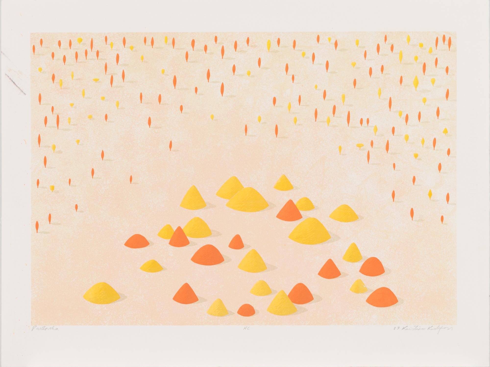 Kristian Krokfors, lithograph, signed and dated -87, marked HC.