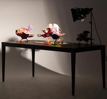 Nathalie Djurberg & Hans Berg, "A Thief Caught in the Act (Flock of Birds)".