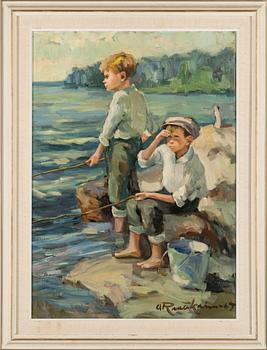 Orvo Raatikainen, olja på duk, signerad och daterad-65.