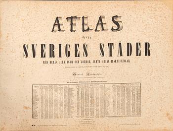 GUSTAF LJUNGGREN, Atlas öfver Sveriges städer..."  Högbergska Boktryckeriet, Stockholm 1862.