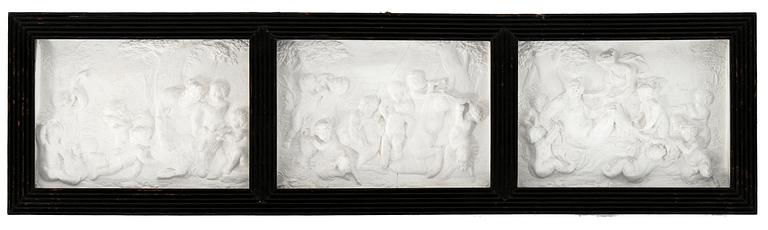 VÄGGRELIEFER, gips, 1800-talets senare del.