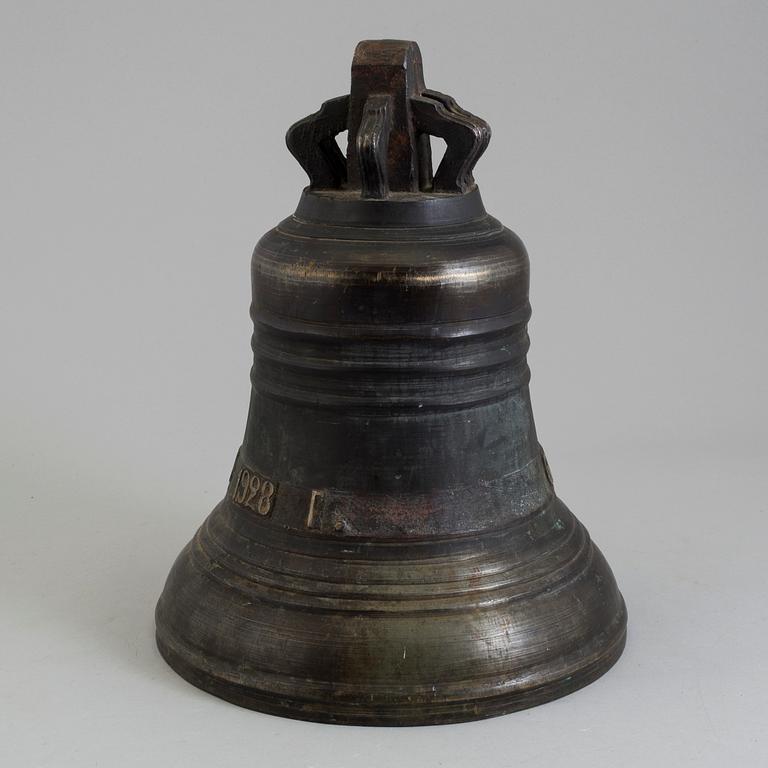 A russian bronze ship bell marked 1928.