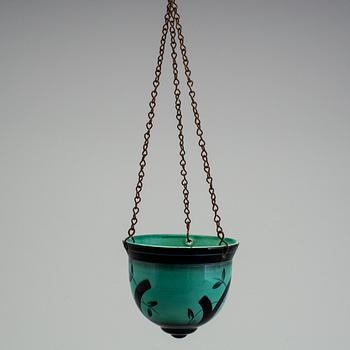 A hanging flower pot by Ilse Claesson of the "V series" for Rörstrand, 1930´s.