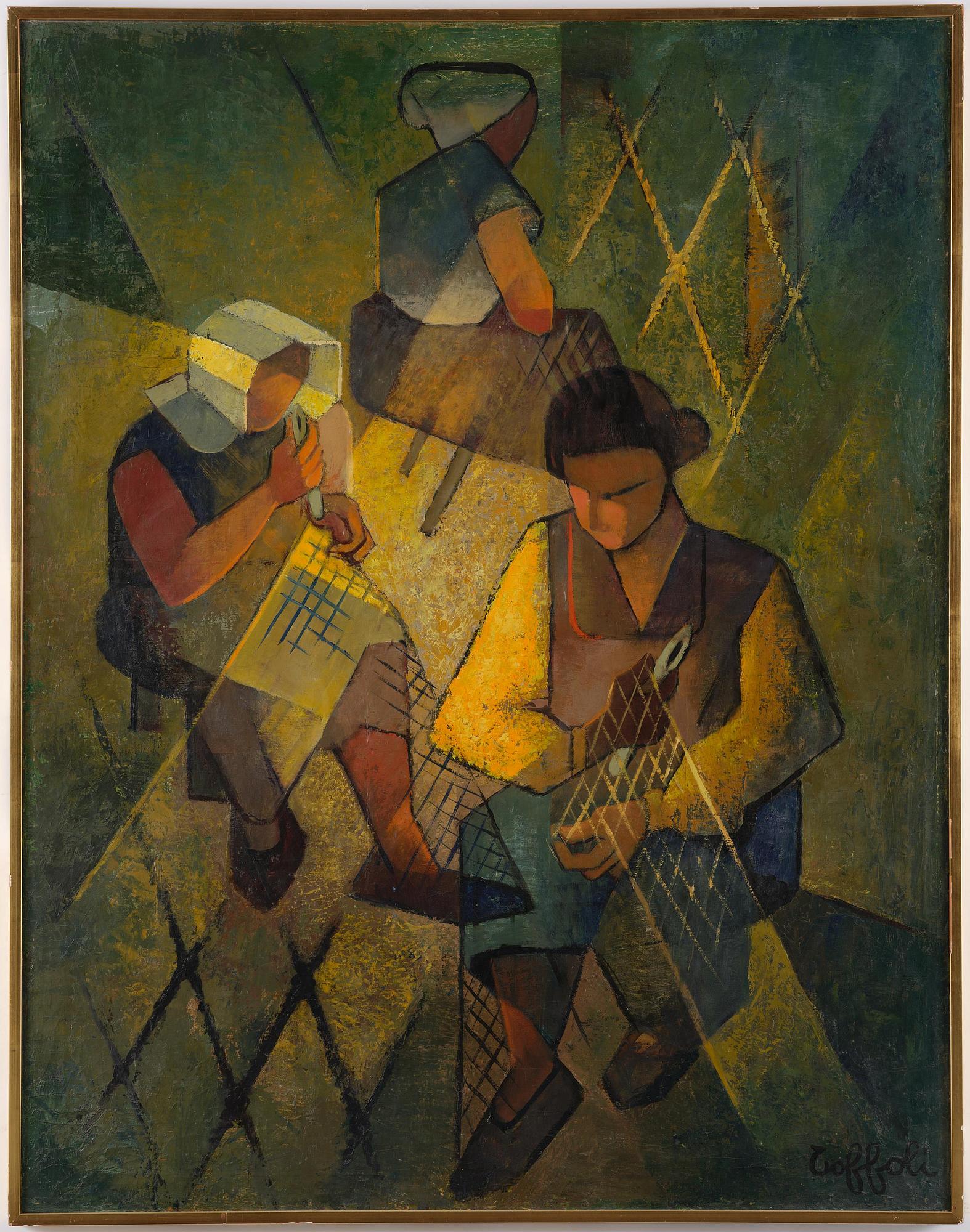 Louis Toffoli, "Raccomodeuses de filets".