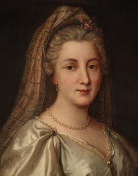 Philippe de Champaigne Follower of, Young lady portrayed as a vestal.