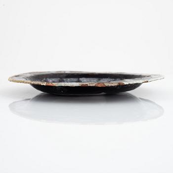 Tallrik, Limoges, Jean Miettes art, sent 1500/tidigt 1600-tal, Renässans.