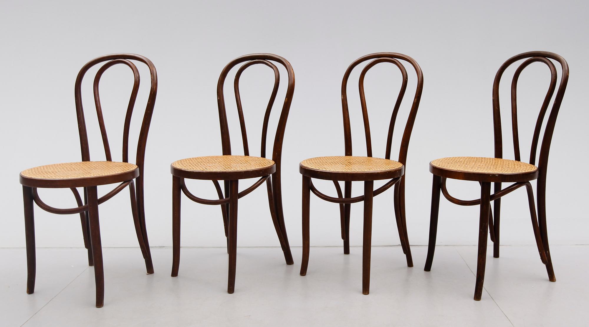 STOLAR, 4 st, Thonet modell, 1900-talets första hälft.