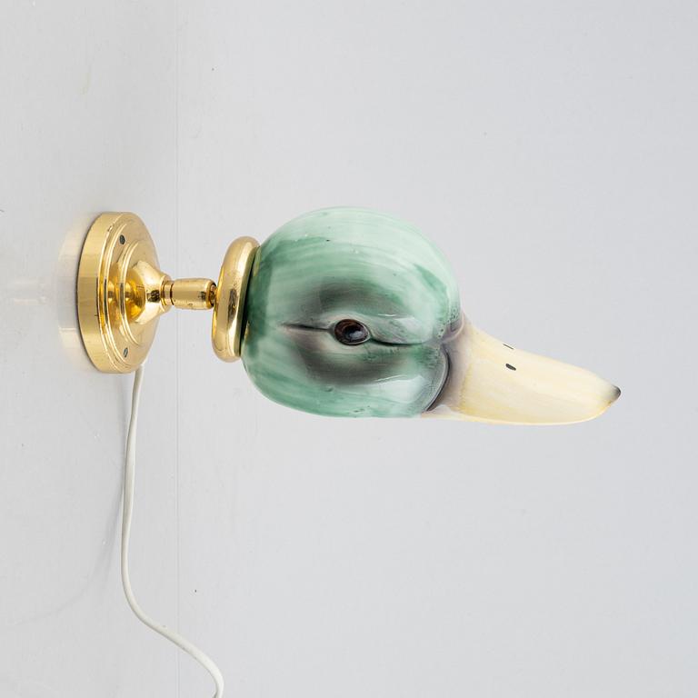 A ceramic wall lamp, Gamla stans Lampverkstad, late 20th Century.