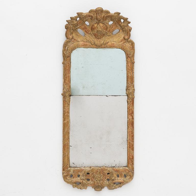 A Rococo mirror, Sweden, second half of the 18th Century.