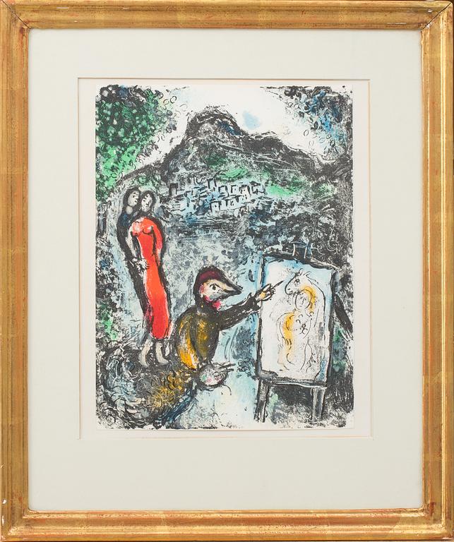 MARC CHAGALL, färglitografi.