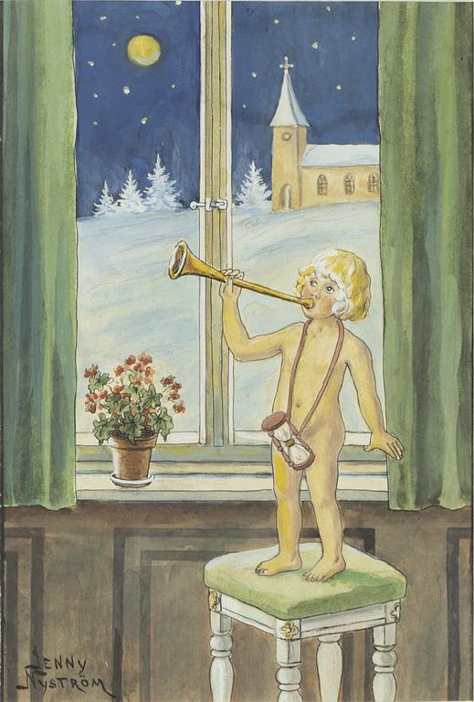 Jenny Nyström, The fanfare.