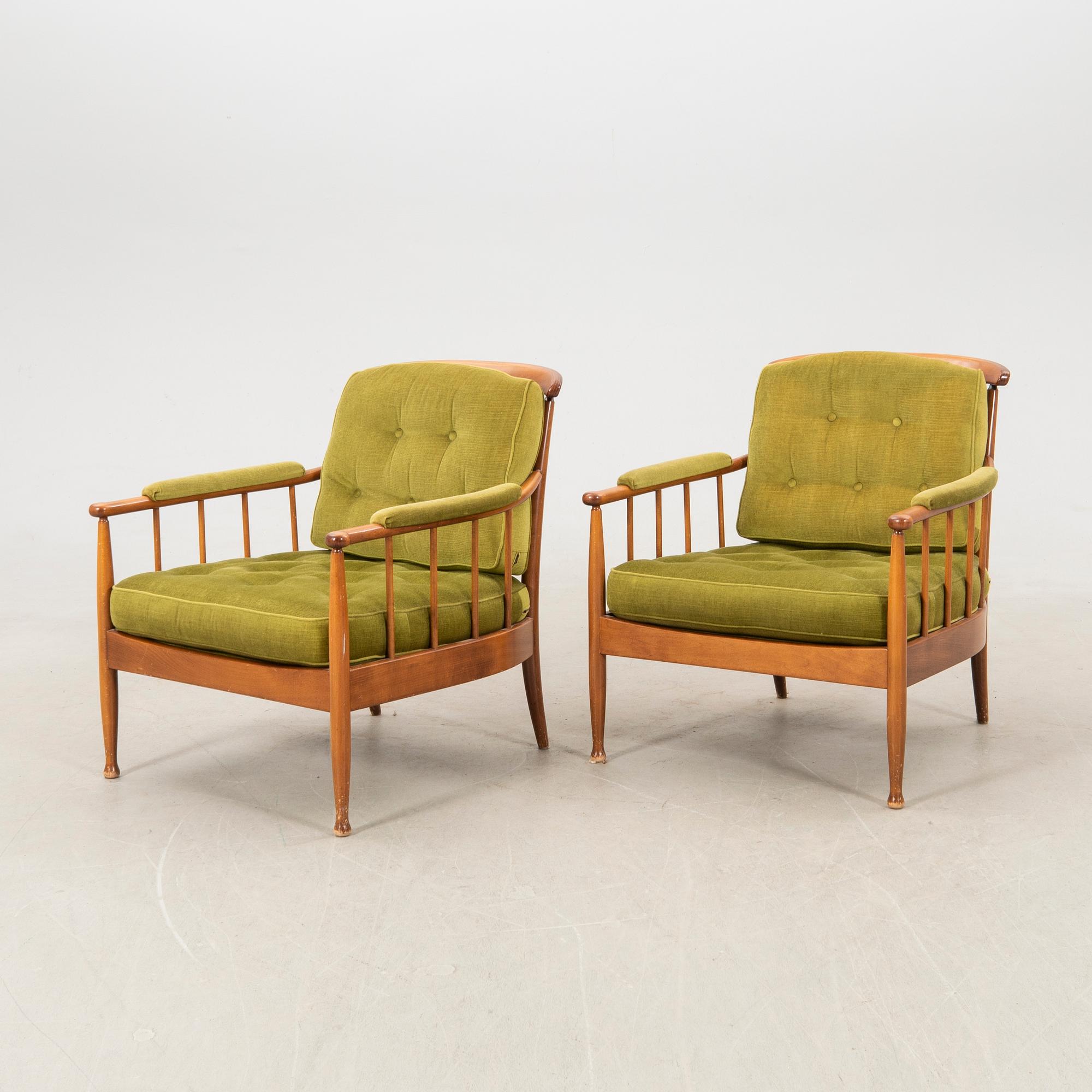 Kerstin Hörlin-Holmquist, armchairs, a pair, "Skrindan", OPE Möbel, second half of the 20th century.