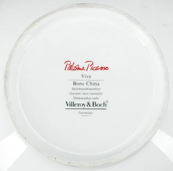 SERVIS, 72 delar, benporslin, "Viva", Paloma Picasso, Villeroy & Boch.