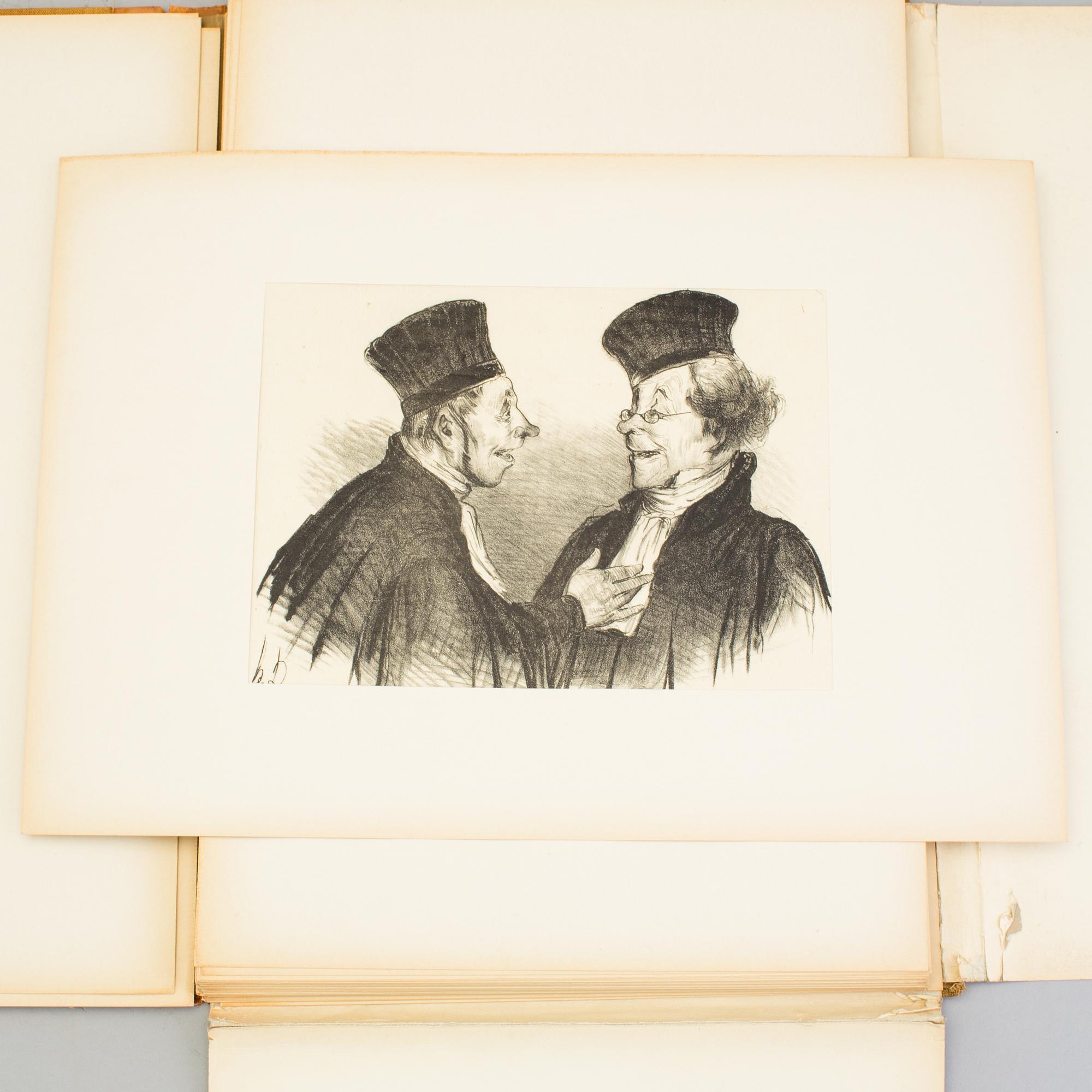 HONORÉ DAUMIER (After), portfolio with 40 + 5 lithographs, published 1918.