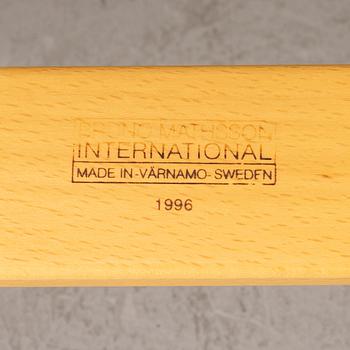 Bruno Mathsson, Armchairs, a pair, "Mina", Mathsson International AB, Värnamo, 1993 & 1996.