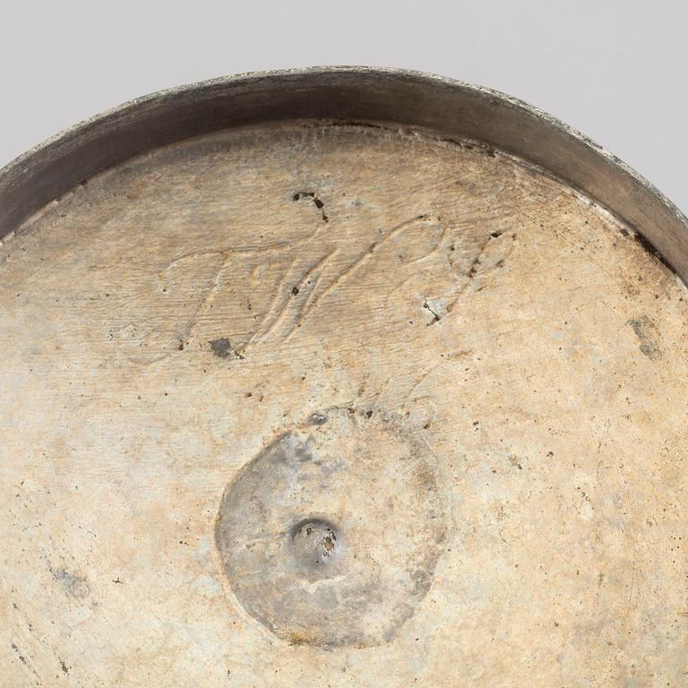 a brass teapot 'Nr 1* Skultuna 1846.