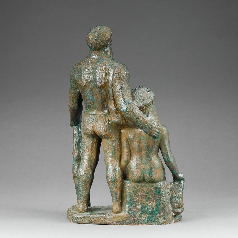 DAVID WRETLING, skuptur, terracotta, signerad, daterad 1960.