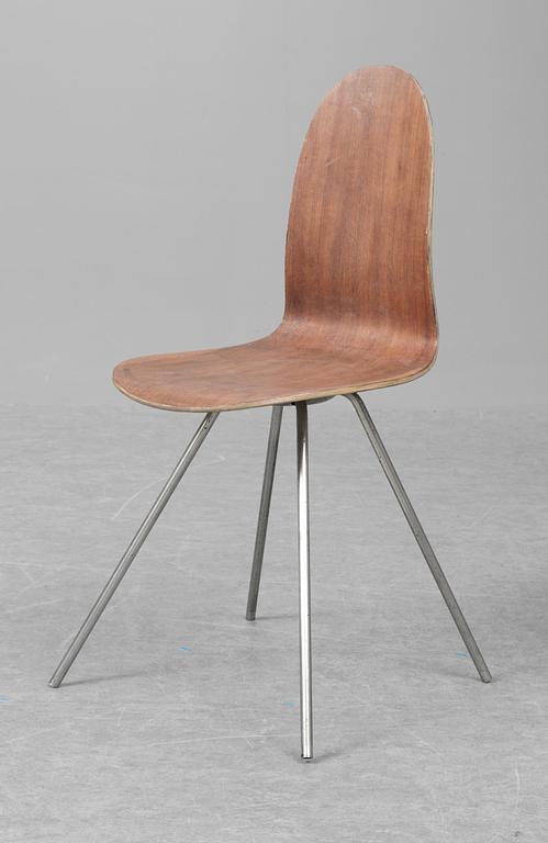 ARNE JACOBSEN, stol, "Tungan", Fritz Hansen, Danmark 1950/60-tal.