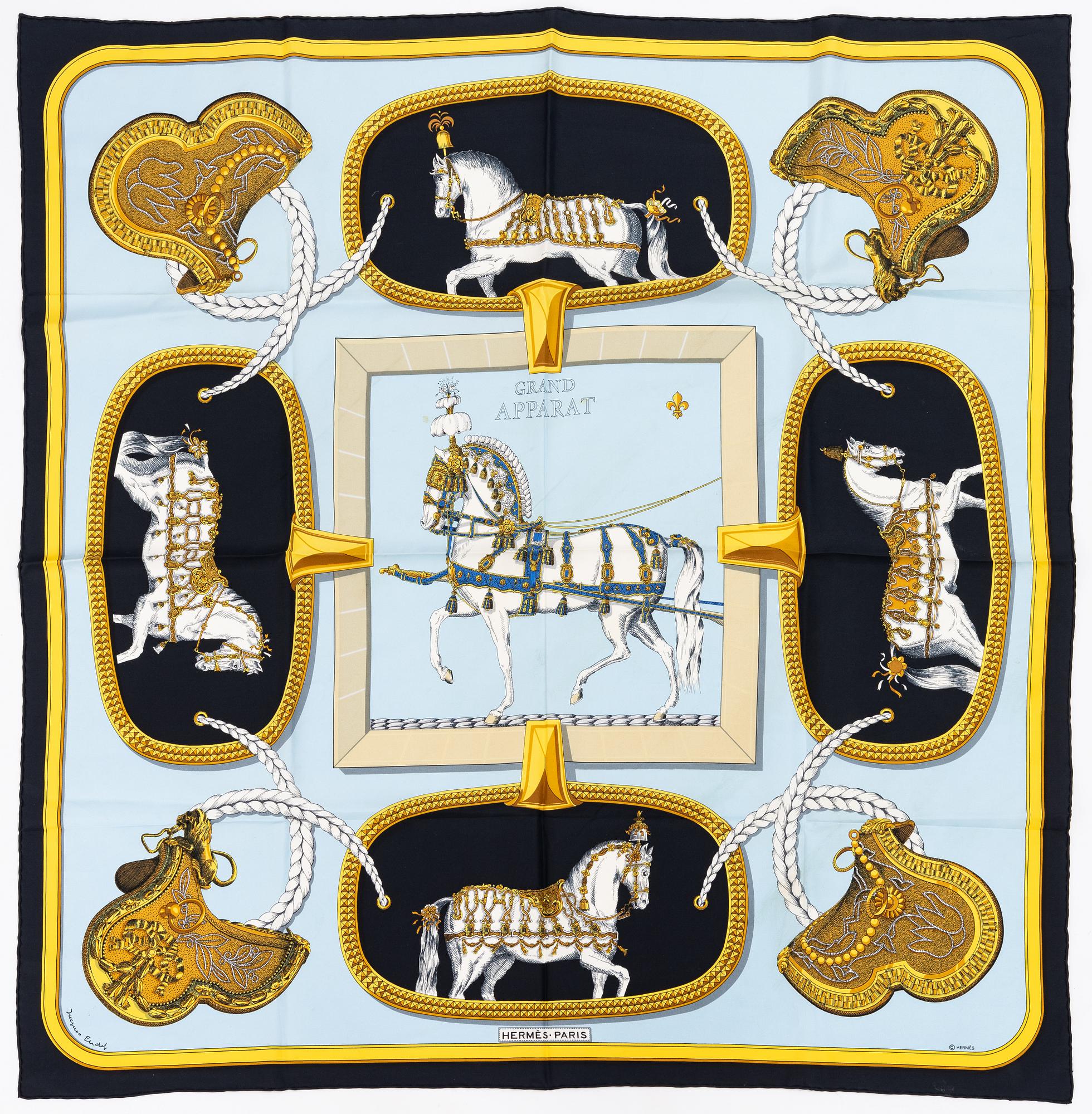 Hermès, a 'Grand Apparat' scarf.