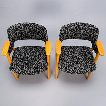OLOF OTTELIN, Four mid 20th century "Status" armchairs for Keravan Puusepäntehdas, Stockmann, Finland,