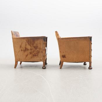 Armchairs, a pair Swedish Modern 1940s.