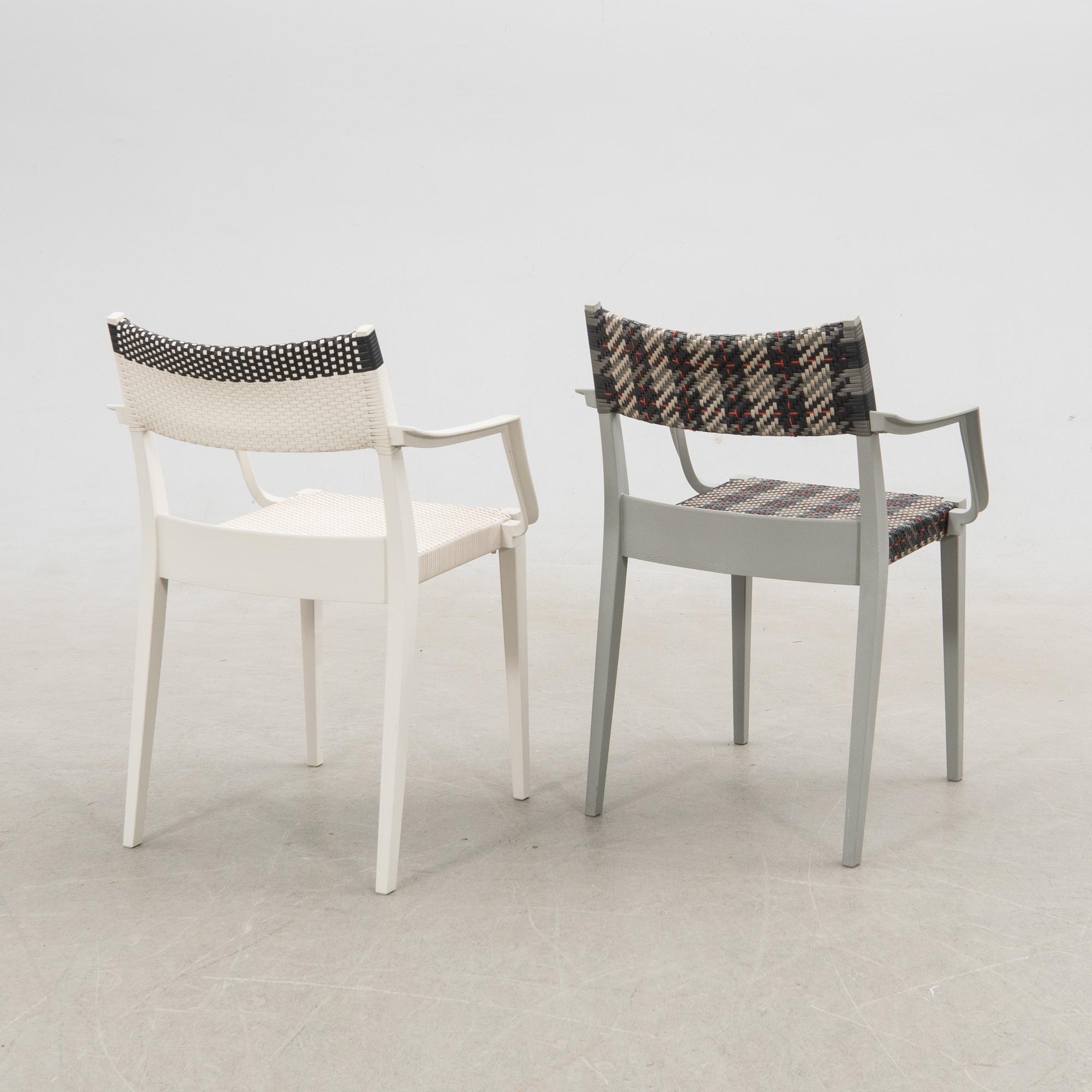 Philippe Starck, stolar, 8 st, "Play", Dedon, 2000-tal.