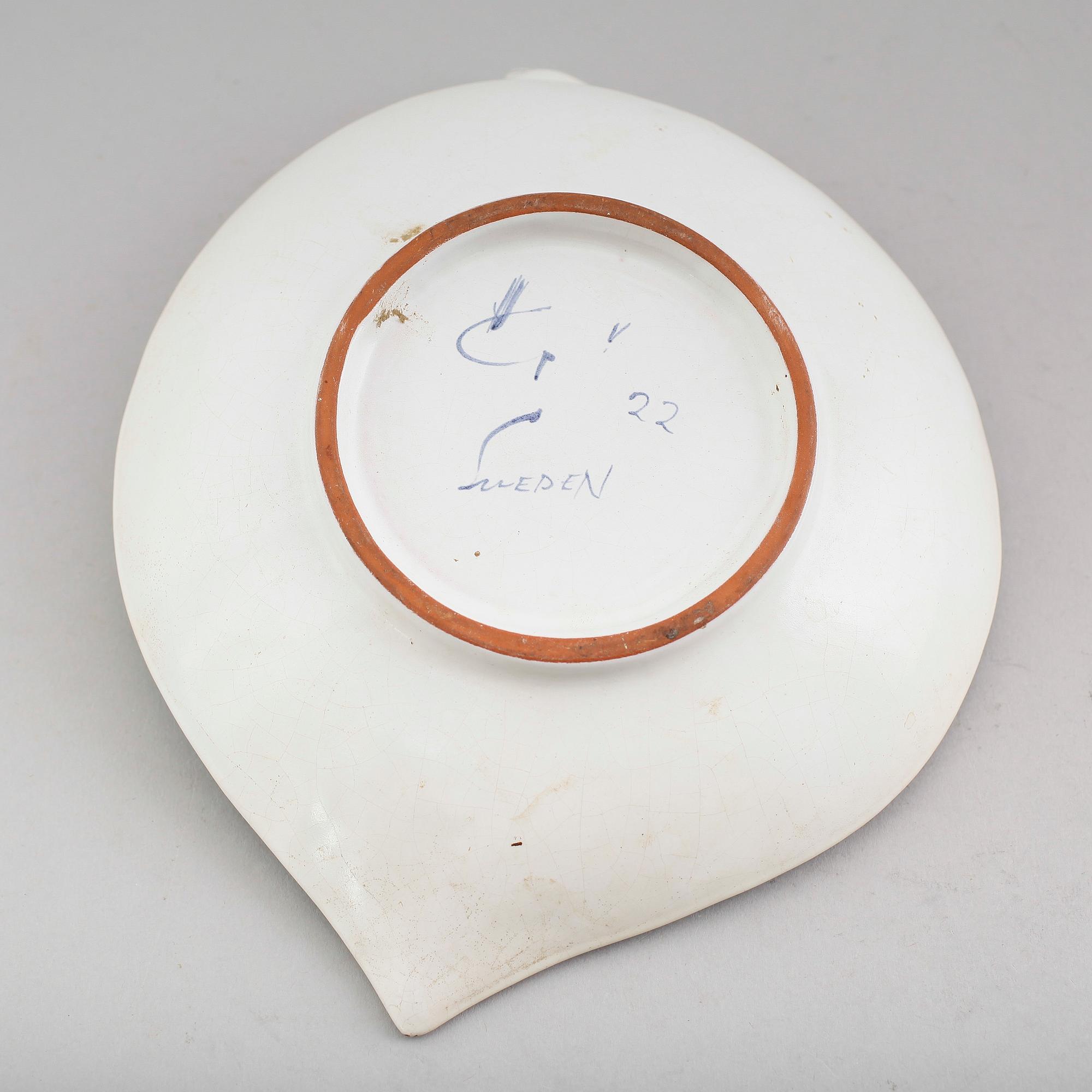 SKÅL, fajans, Stig Lindberg, Gustavsbergs studiohand.