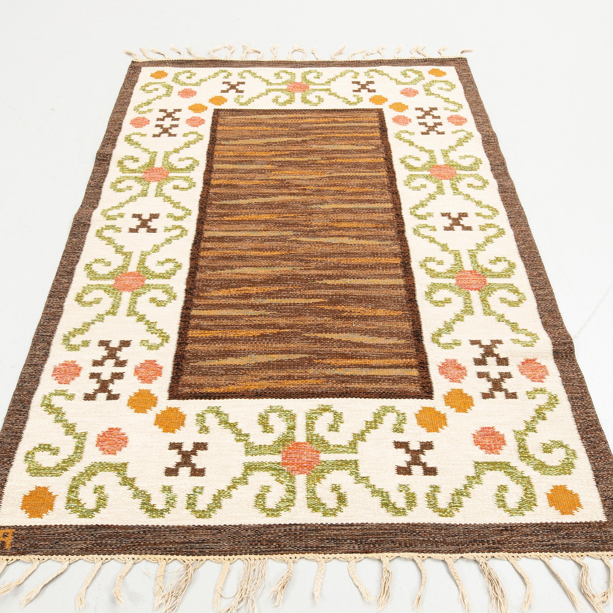 Rug, flat weave, approx. 224 x 136 cm.