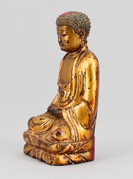 BUDDHA, trä, 1800-tal.