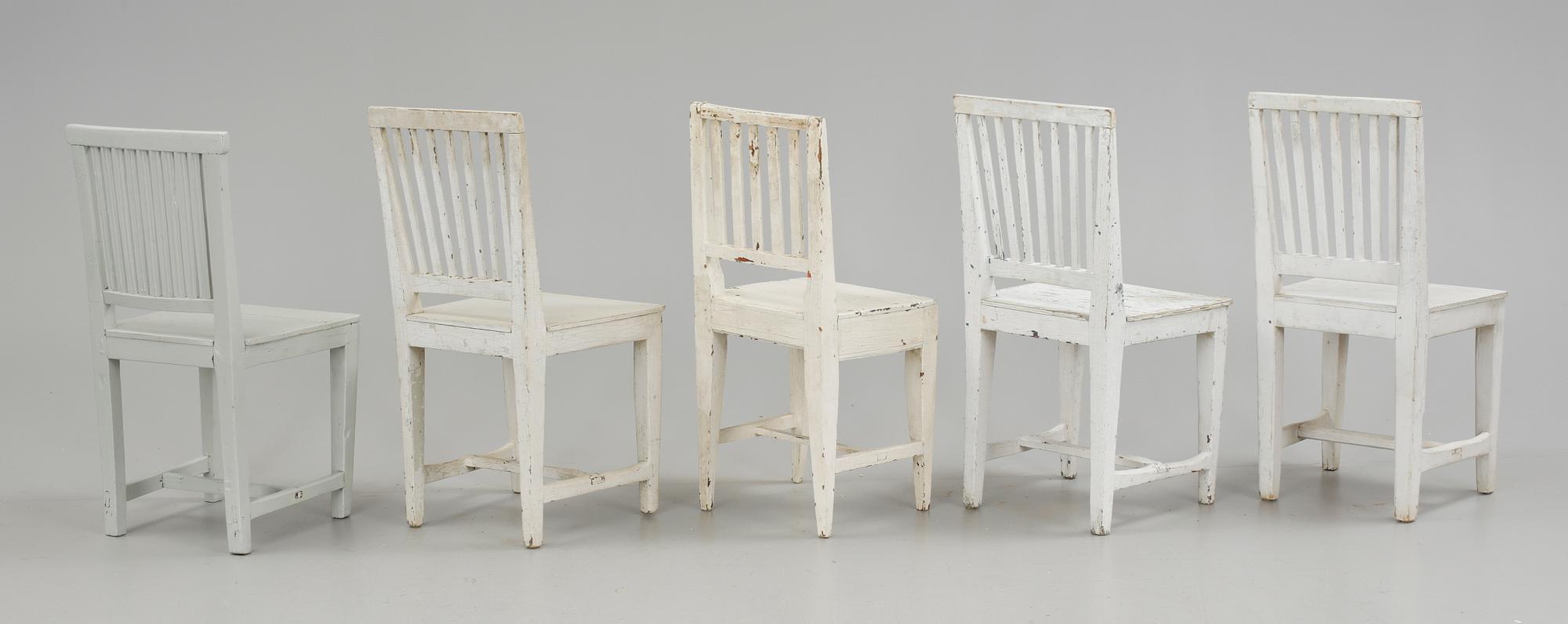 STOLAR, 5 st, snarlika, Gustavianska, 1800-talets början.