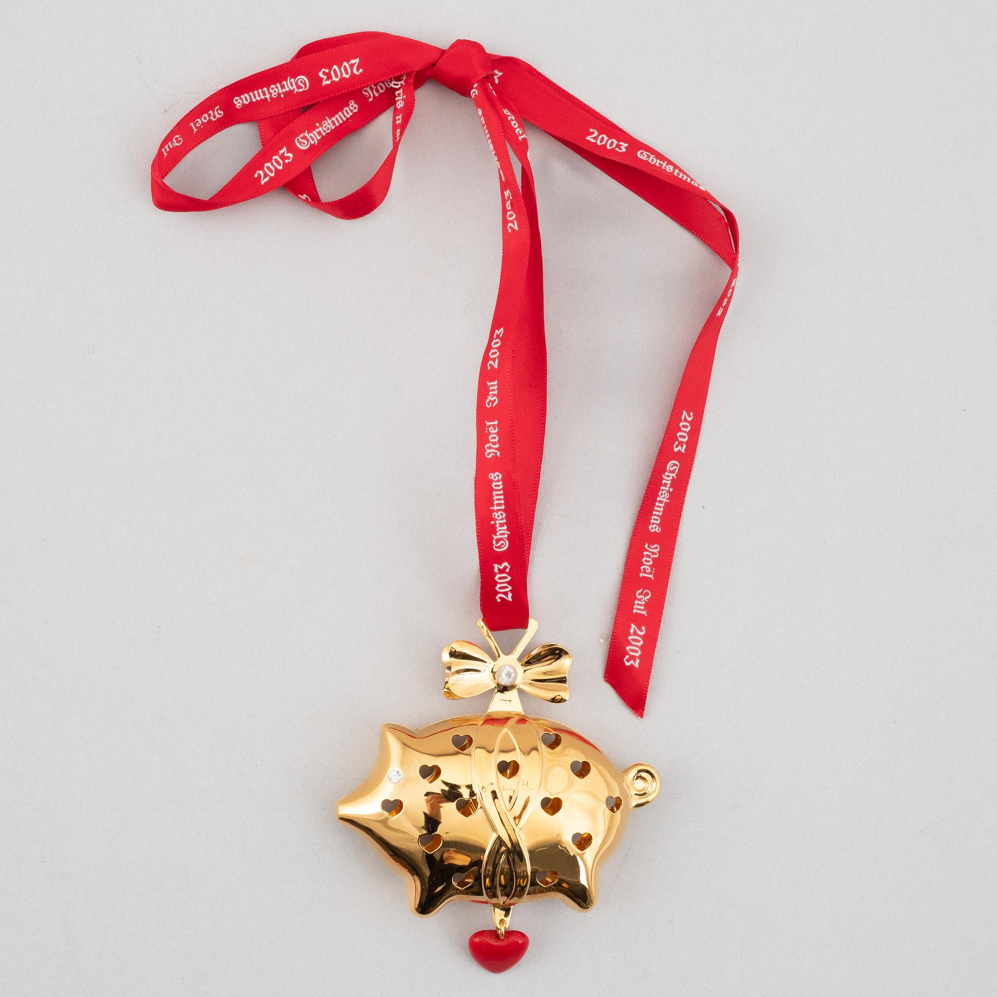 A set of eight Christmas decorations, Georg Jensen, Denmark.