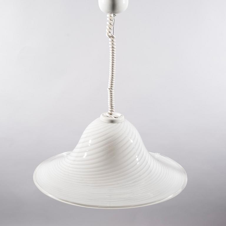TAKLAMPA, Murano, Italien, sannolikt 1900-talets sista kvartal. Totalhöjd 60 cm.