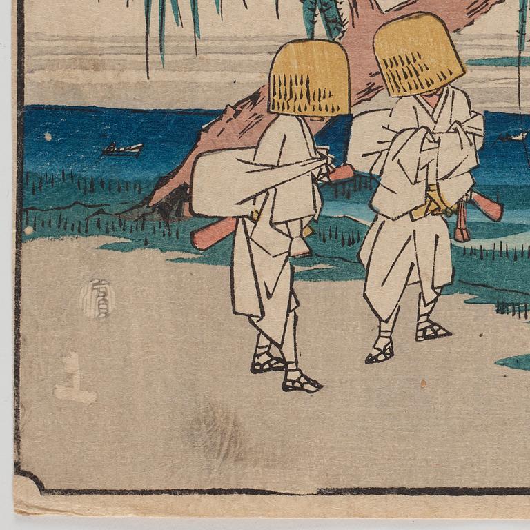 Ando Hiroshige (1797-1859), färgträsnitt. Japan, circa 1841-44.
