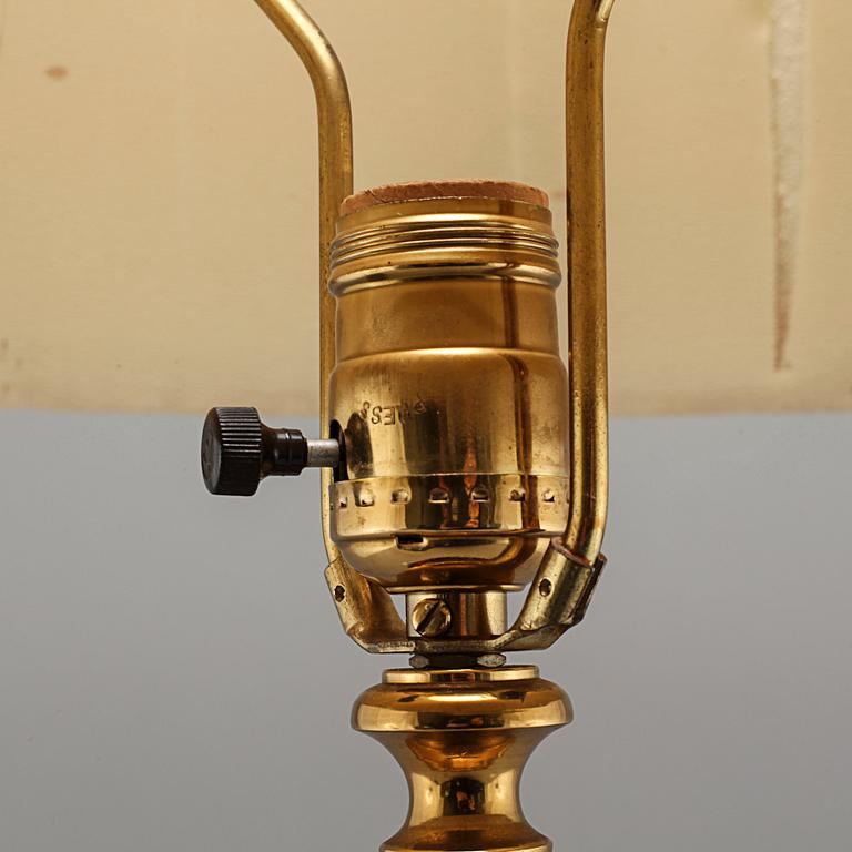 A table lamp, so called Bohemian glass, first half of the 20th century.