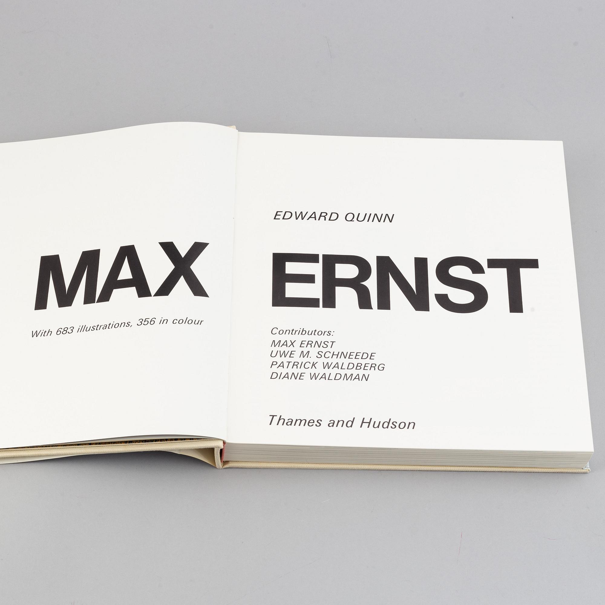 BOOK, "Max Ernst", av Edward Quinn, utgiven av Thames and Hudson, 1977.