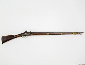 An 18th century flintlock carbine.