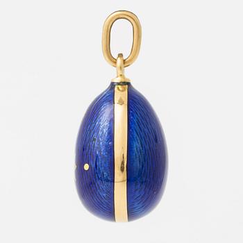 Pendant in 18K gold with enamel, Victor Mayer.