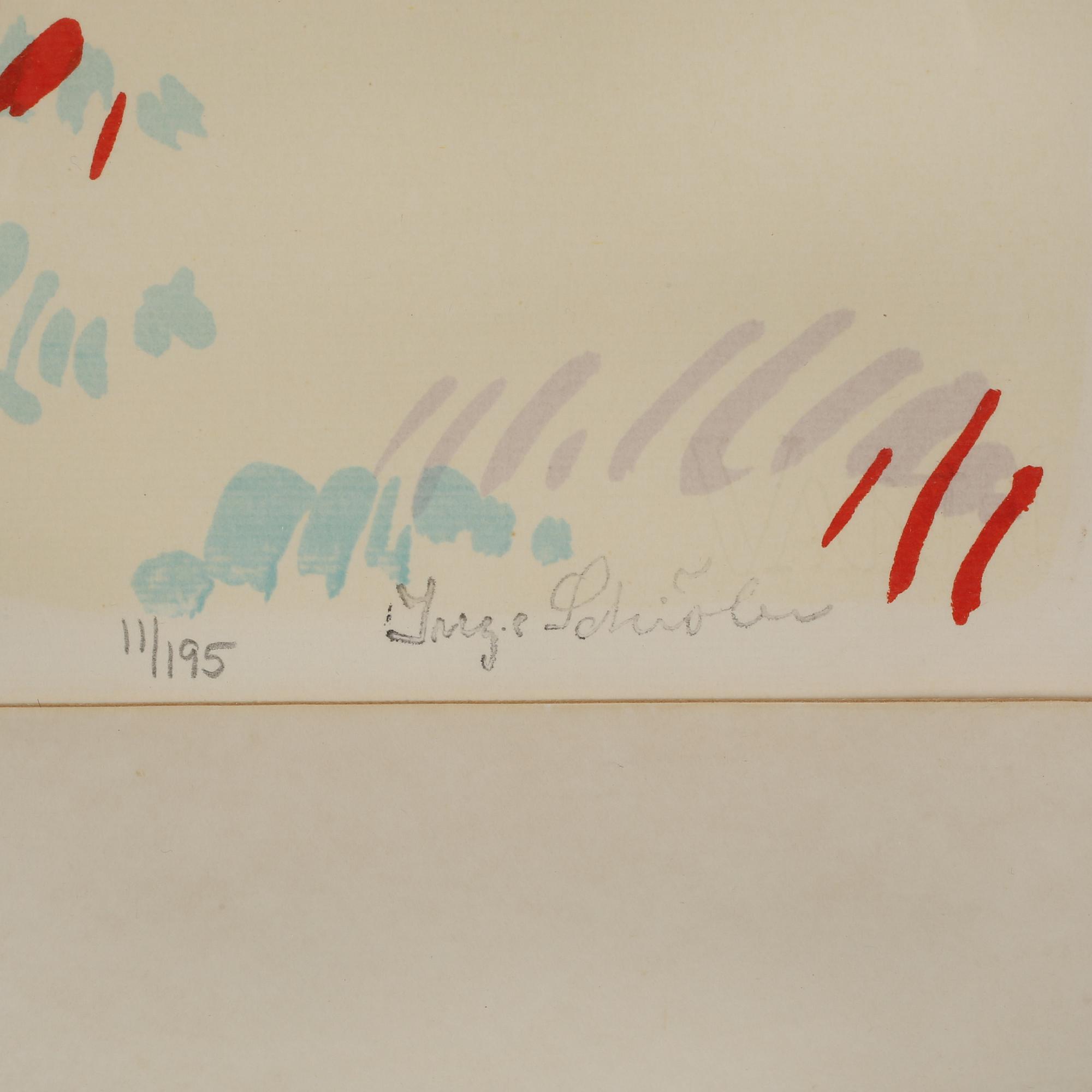 INGE SCHIÖLER, färglitografi, stämpelsignerad och numrerad 11/195.
