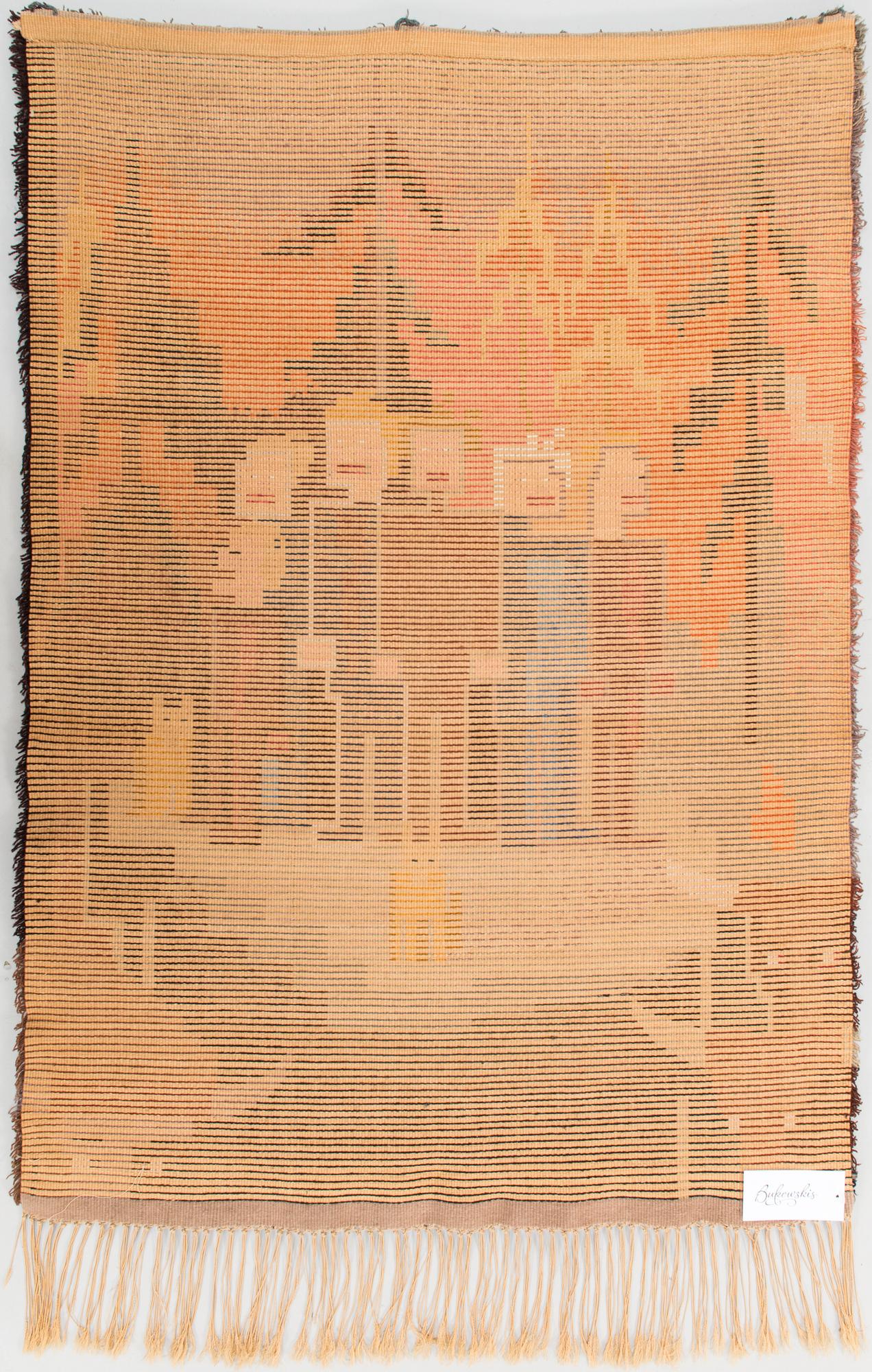 Greta Skogster-Lehtinen, a 1940's Finnish ryarug for Kodiksamin Kutomo. Cira 120x85 cm.