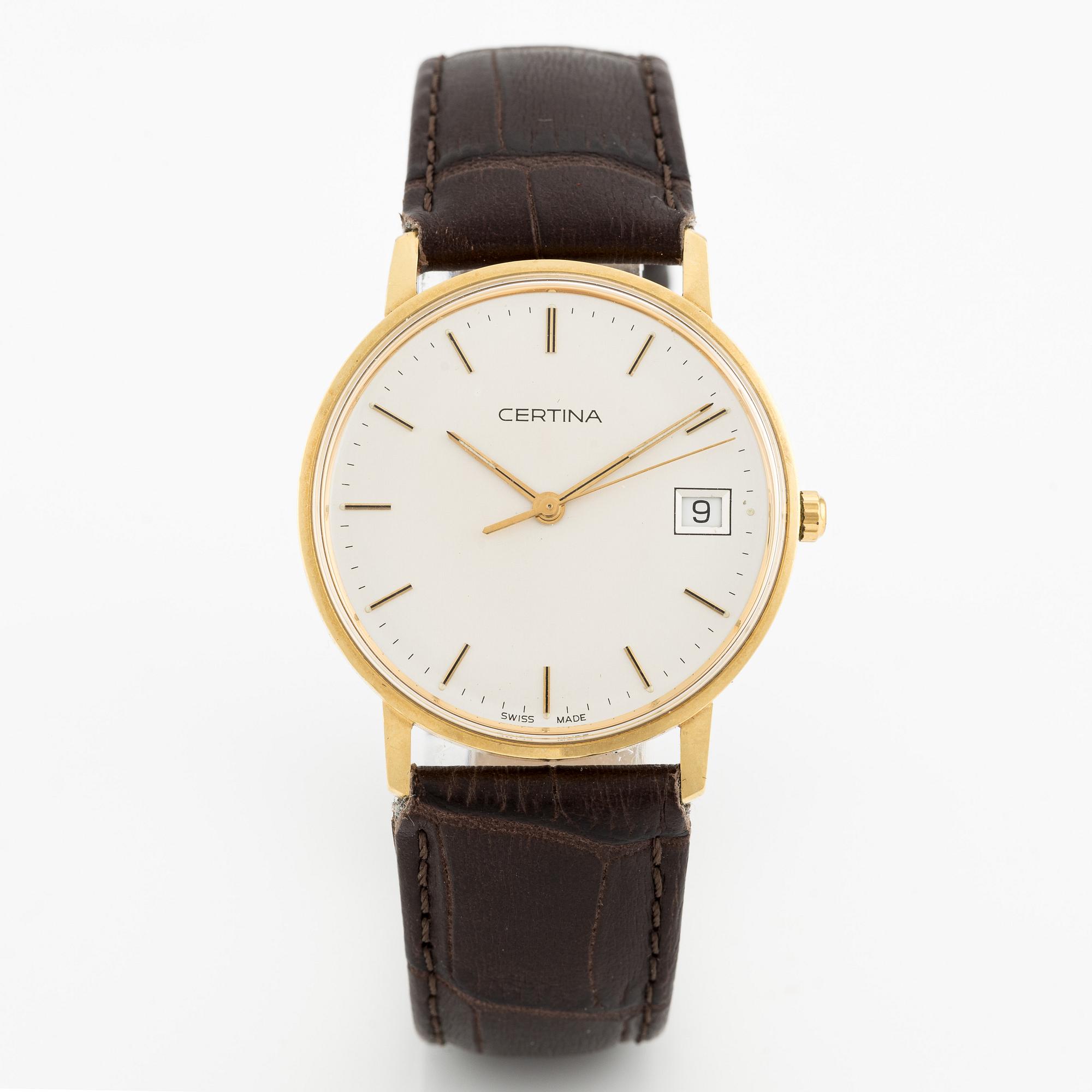 Certina, armbandsur, 18K guld, 33 mm.