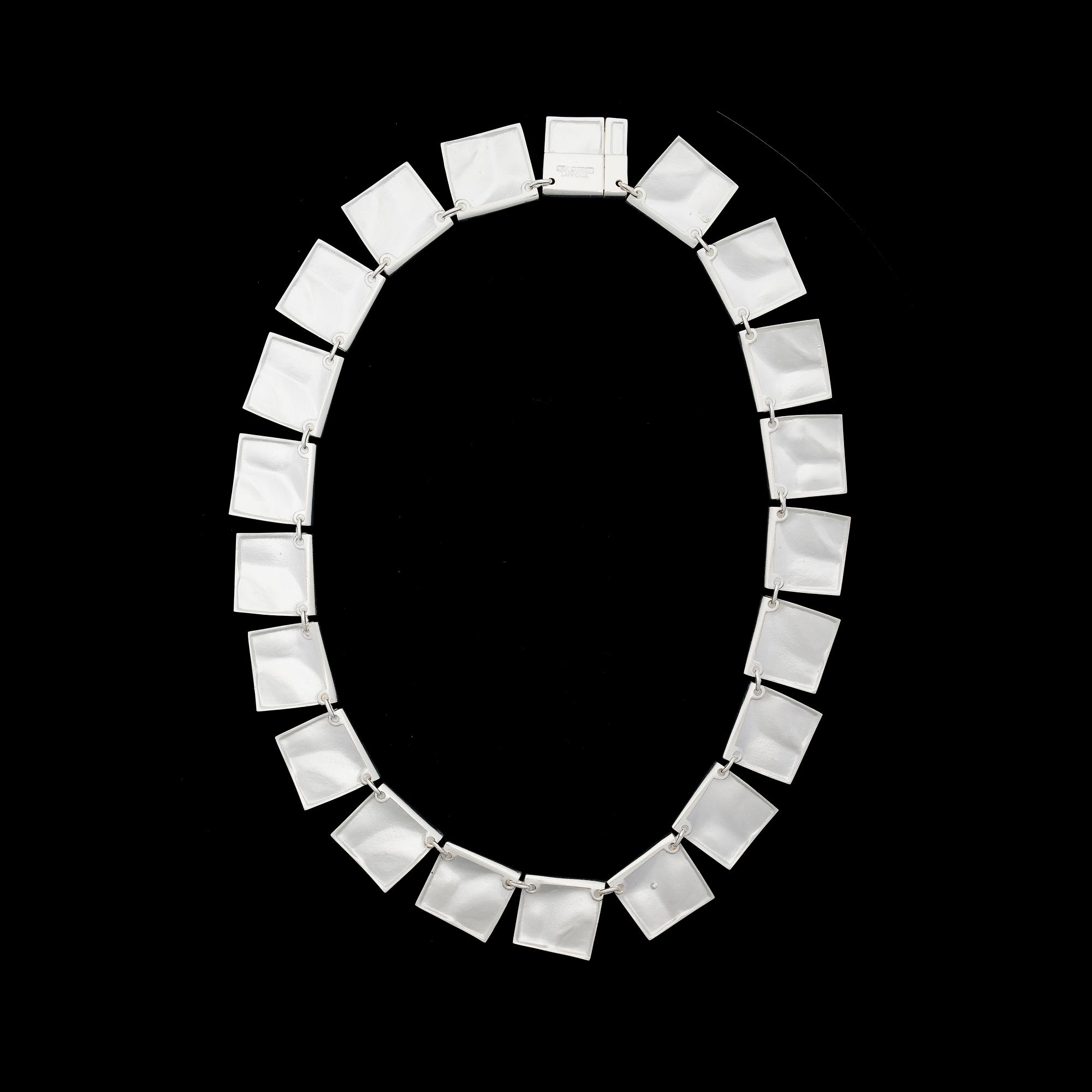 BJÖRN WECKSTRÖM, collier "Galaktiska toppar", silver. Lapponia 1989.