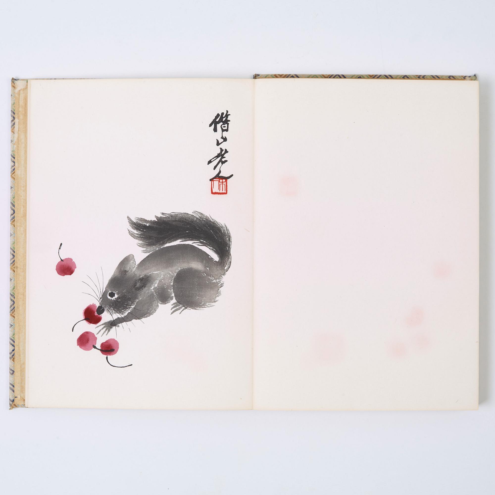 BOK med TRÄSNITT, "Qi Baishi hua ji". Beijing 1952.