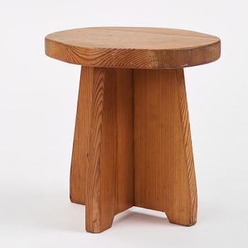 David Rosén, a stained pine "Berga" stool, Nordiska Kompaniet, Sweden, 1940s.