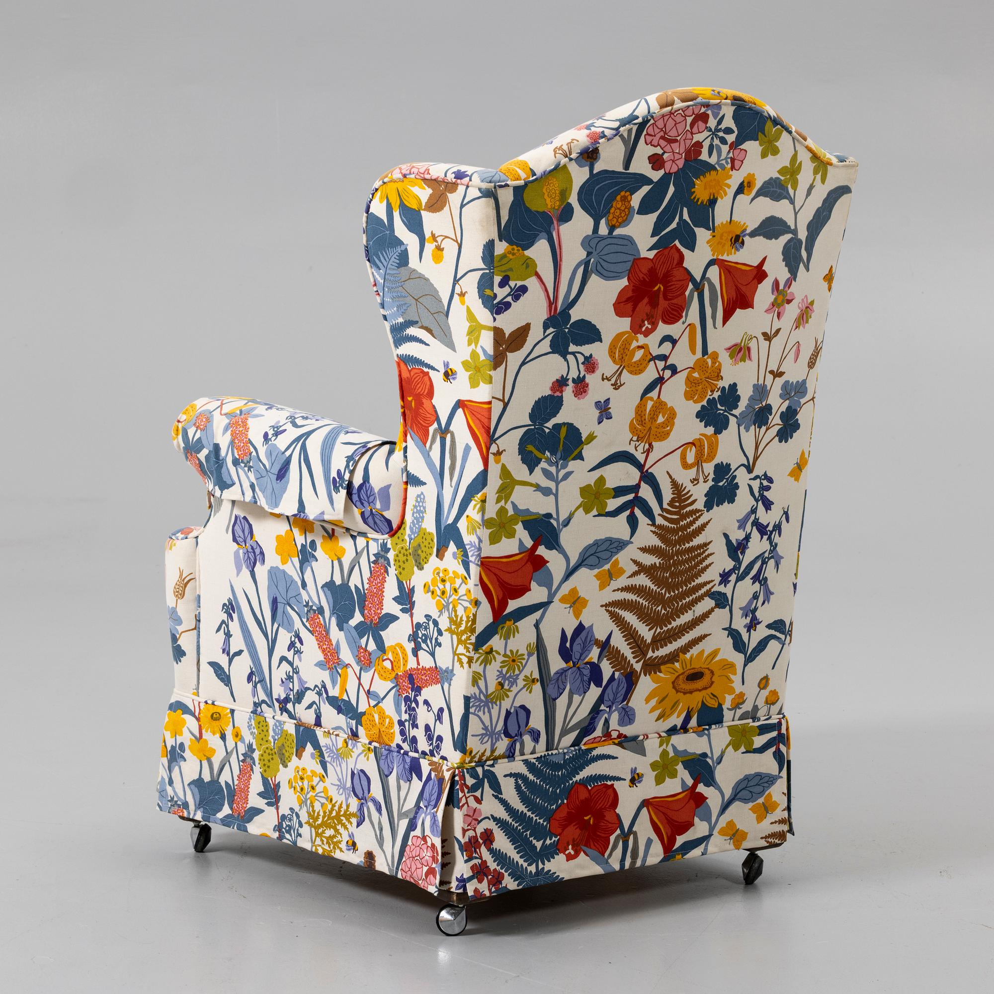 Wingback armchair, second half of the 20th century.