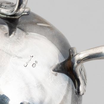 A silver sugar caster, mark of C. Michelsen, Denmark, Swedish import marks, mid 20th Century.