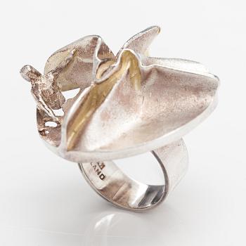 Björn Weckström, Ring "Jaaras dröm", sterlingsilver. Lapponia 1969.