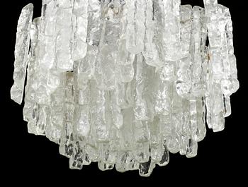 TAKLAMPA, "Ice block chandelier", J.T Design, Kalmar, Österrike, 1960-tal. Höjd ca 70 cm.