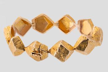 A Bjärn Wevkström 14K gold bracelet 1971, weight ca 45,8 gr.