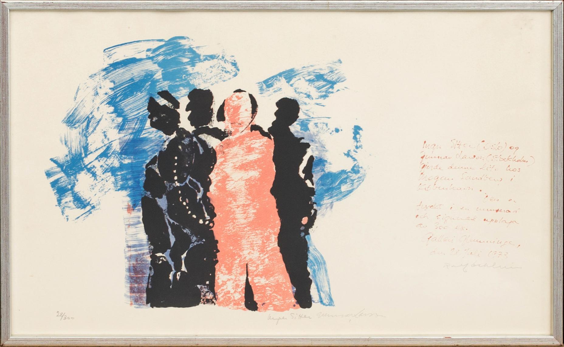 INGER SITTER, lithograph in colours, signed and nunbered.