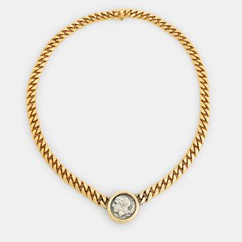 493. A Bulgari "Monete" necklace.